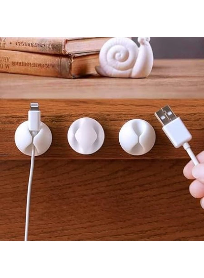 "Multi-purpose cable organizer for arranging and managing all types of cables and connectors for computers, receivers, chargers, and household devices. The pack contains 10 pieces in different sizes to fit all dimensions (OM)." - Image 3